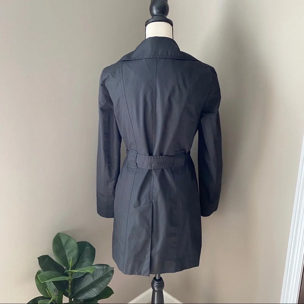 Croft & Barrow Trench Coat Black Sz Small - Picture 6 of 10
